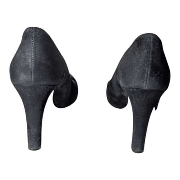 DIANE VON FURSTENBERG Michelle Black Suede Pump Size 6.5M - Picture 5 of 7